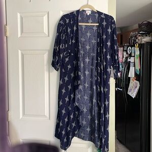 Blue and white LuLaRoe Shirley